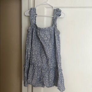 Lush Blue and White Floral Dress